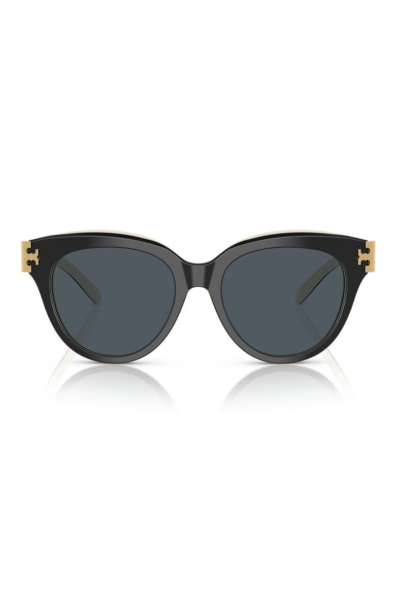 53mm Phantos Sunglasses, Main, color, BLACK/IVORY