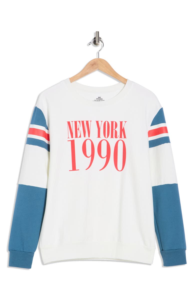 Philcos 1990 New York Sports Club Graphic Sweatshirt, Alternate, color, White Multi