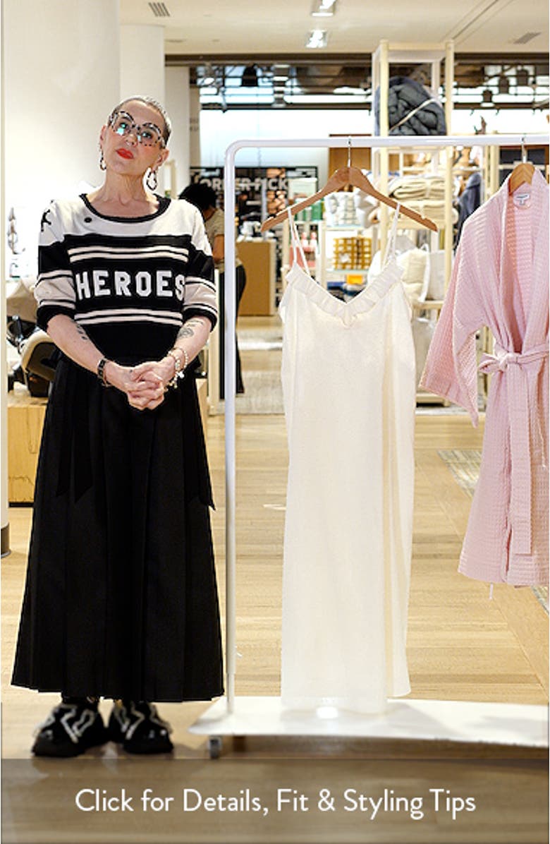 Swiss Dot Frill Cotton Maxi Nightgown, sales video thumbnail