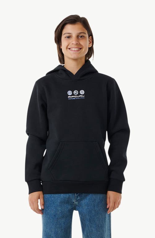 Rip Curl Kids' Future Evolution Pullover Hoodie In Black