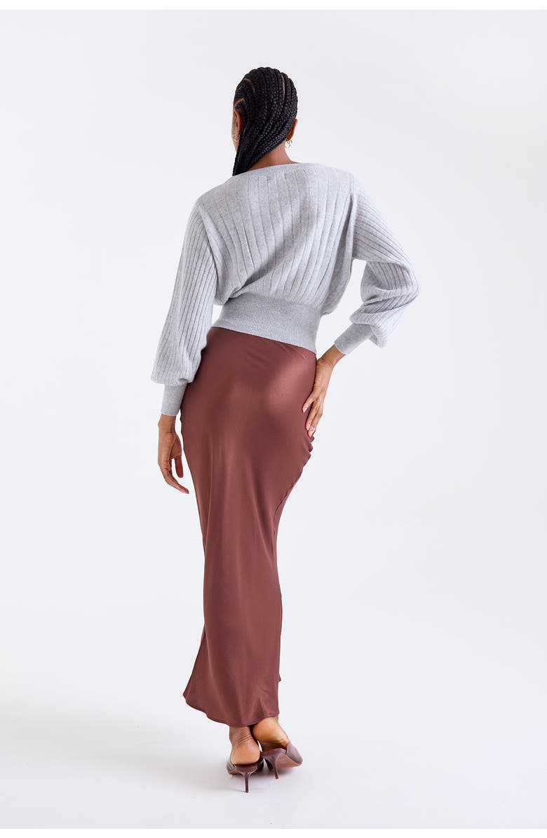 1982 Rosa Ribbed 100% Cashmere Sweater, Alternate, color, Super Grey