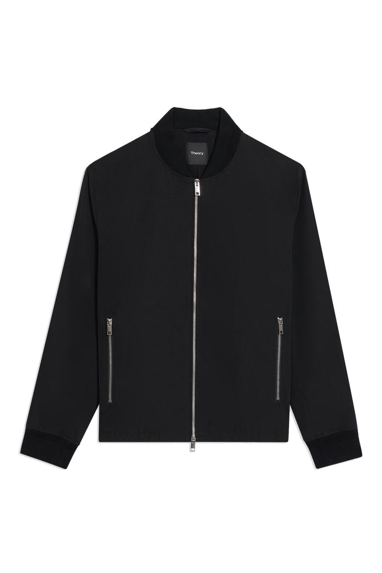 City Foundation Tech Water Resistant Twill Bomber Jacket, Alternate, color, BLACK - 001