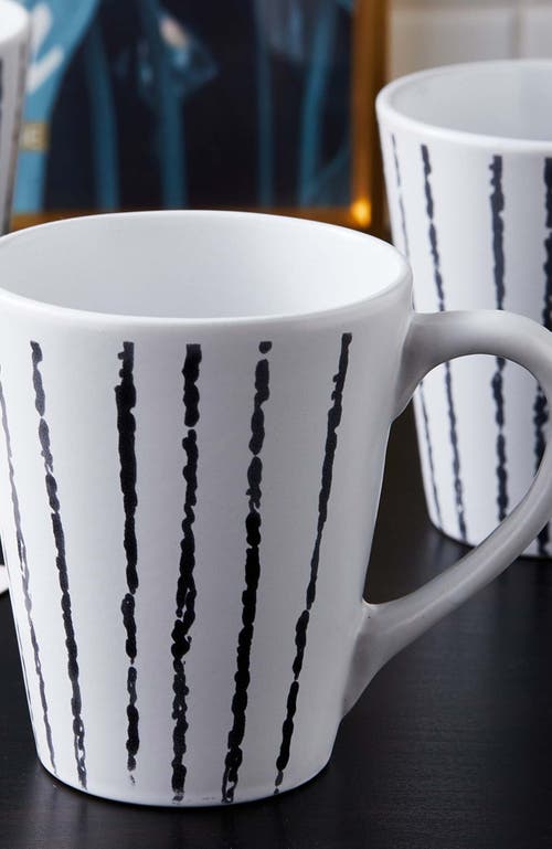 Stone Lain Nova Stoneware 16-piece Dinnerware Set In Black