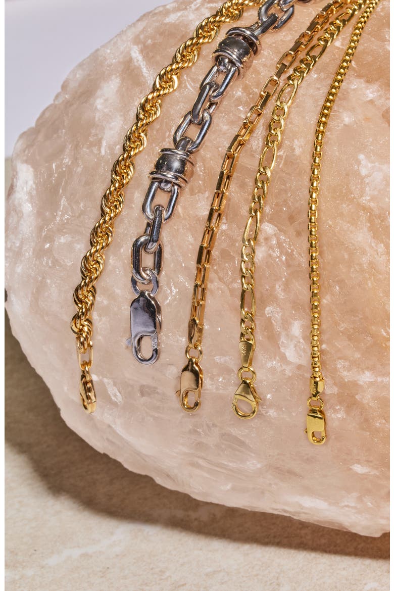 Men's 14K Gold Box Chain Bracelet (Nordstrom Exclusive), Alternate, color, 14K YELLOW GOLD