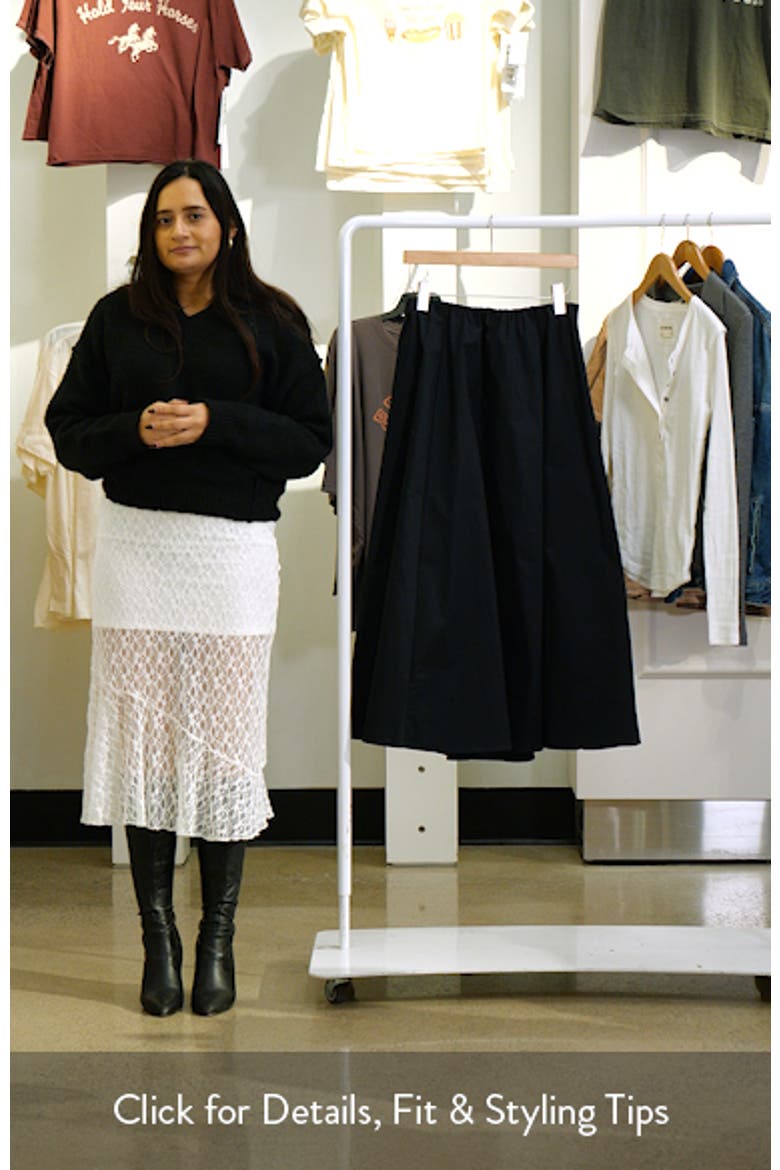 Stretch Cotton Twill A-Line Skirt video