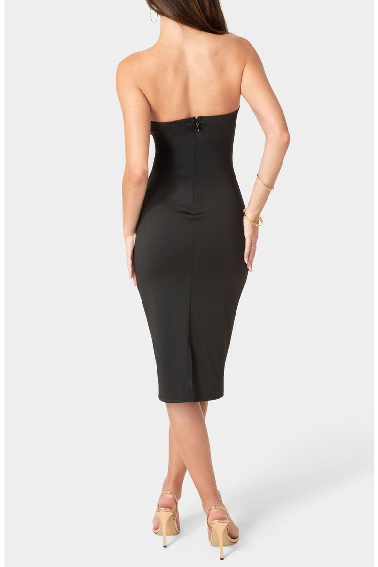 Cutout Strapless Body-Con Dress, Alternate, color, BLACK