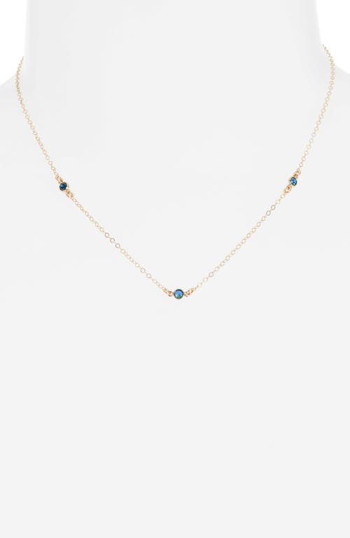 Set & Stones Birthstone Station Necklace In Gold