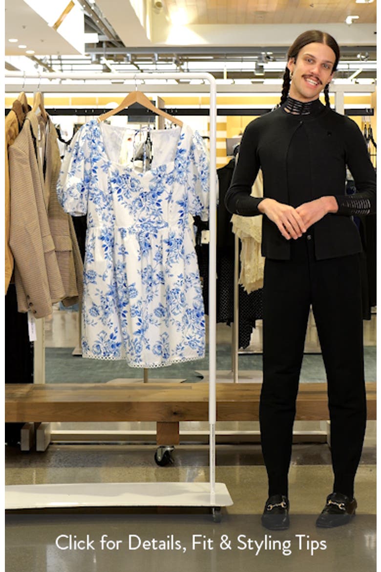 Juba Kaly Floral Puff Sleeve Cotton Minidress video