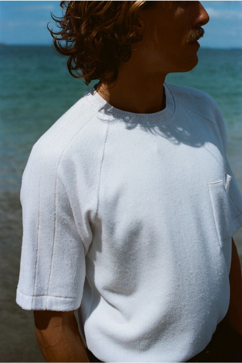 Raglan Terry Tee, Alternate, color, White