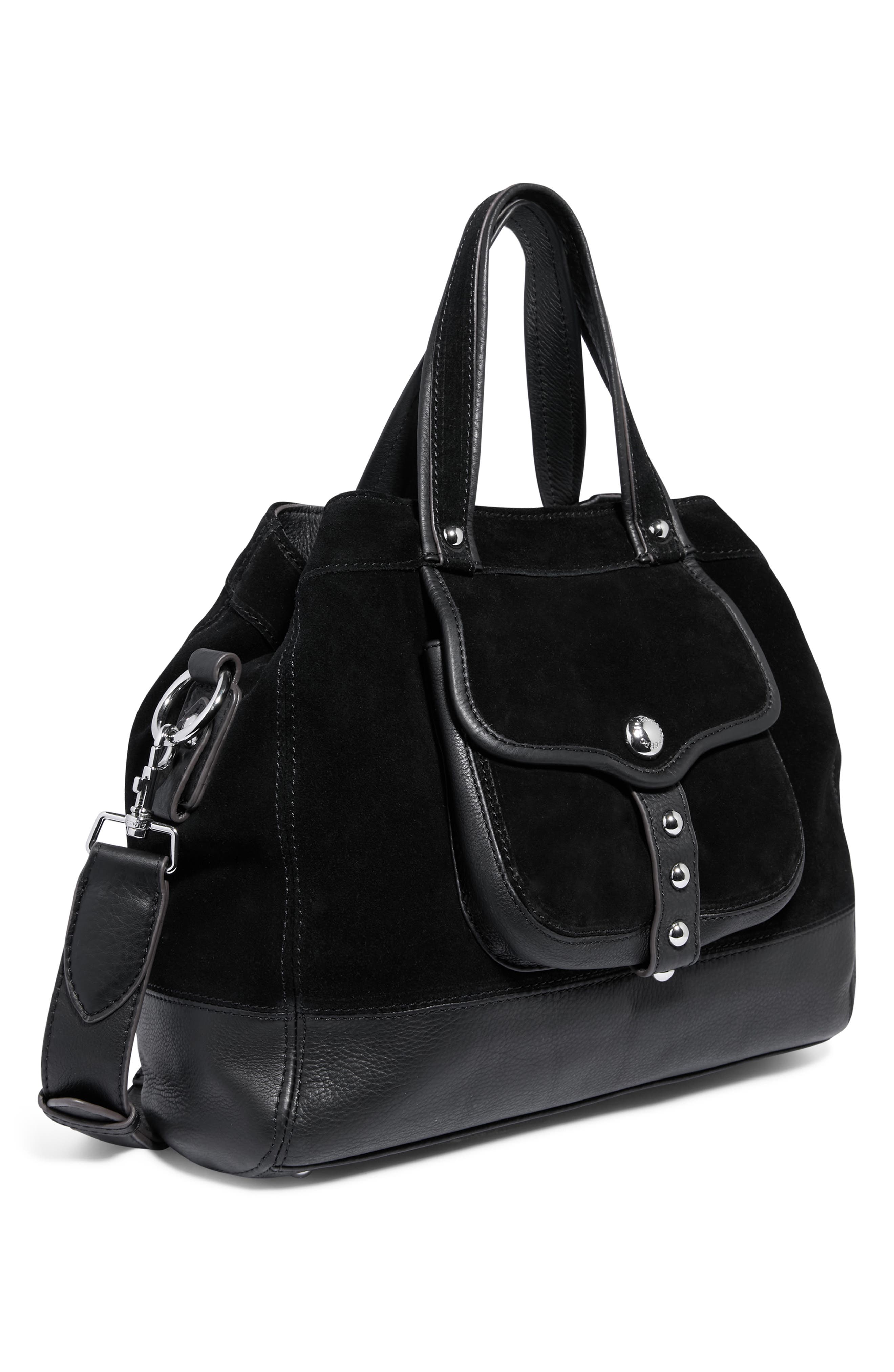 AIMEE Great Escape Convertible Shopper Bag, Alternate, color, Black Suede