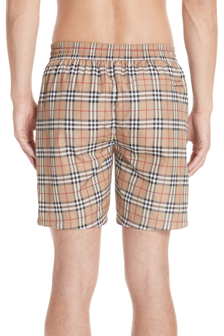 Guildes New Check Swim Trunks, Alternate, color, CAMEL