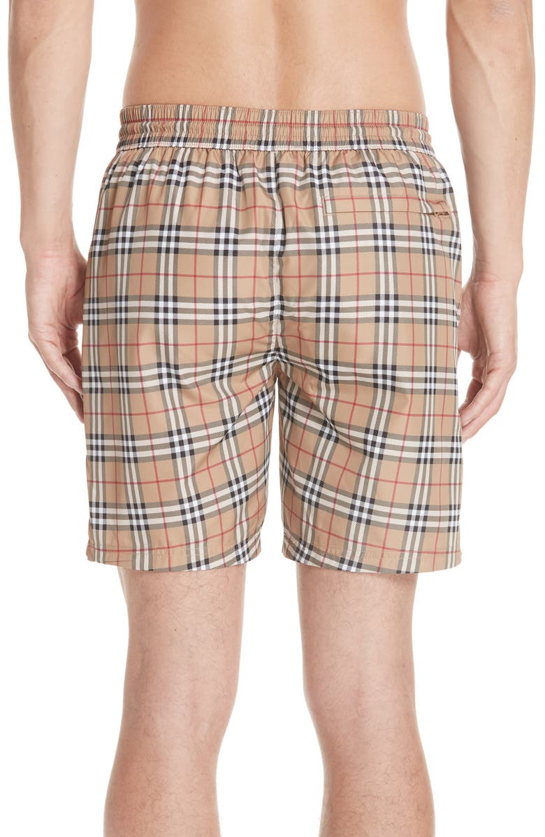 Burberry Guildes New Check Swim Trunks, Alternate, color,