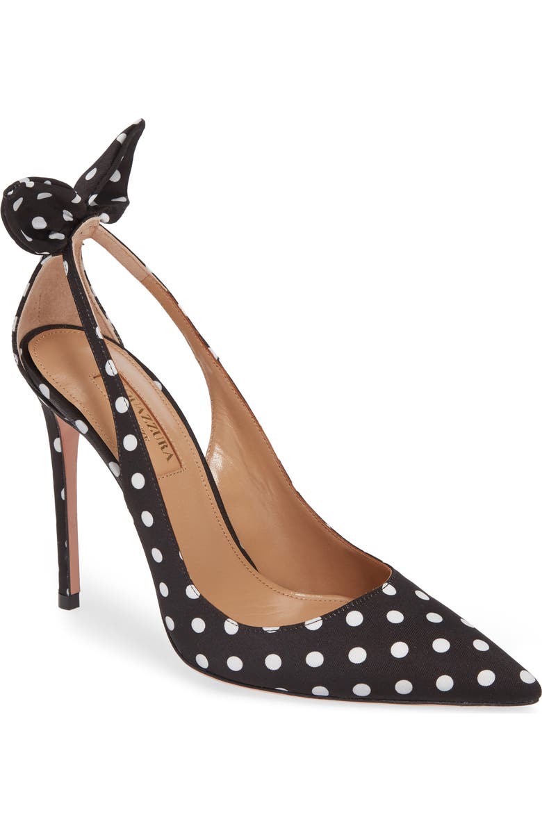 Aquazzura Deneuve Bow Pointy Toe Pump, Main, color,