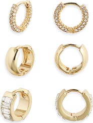 Chelsea28 Set of 3 Huggie Hoop Earrings
