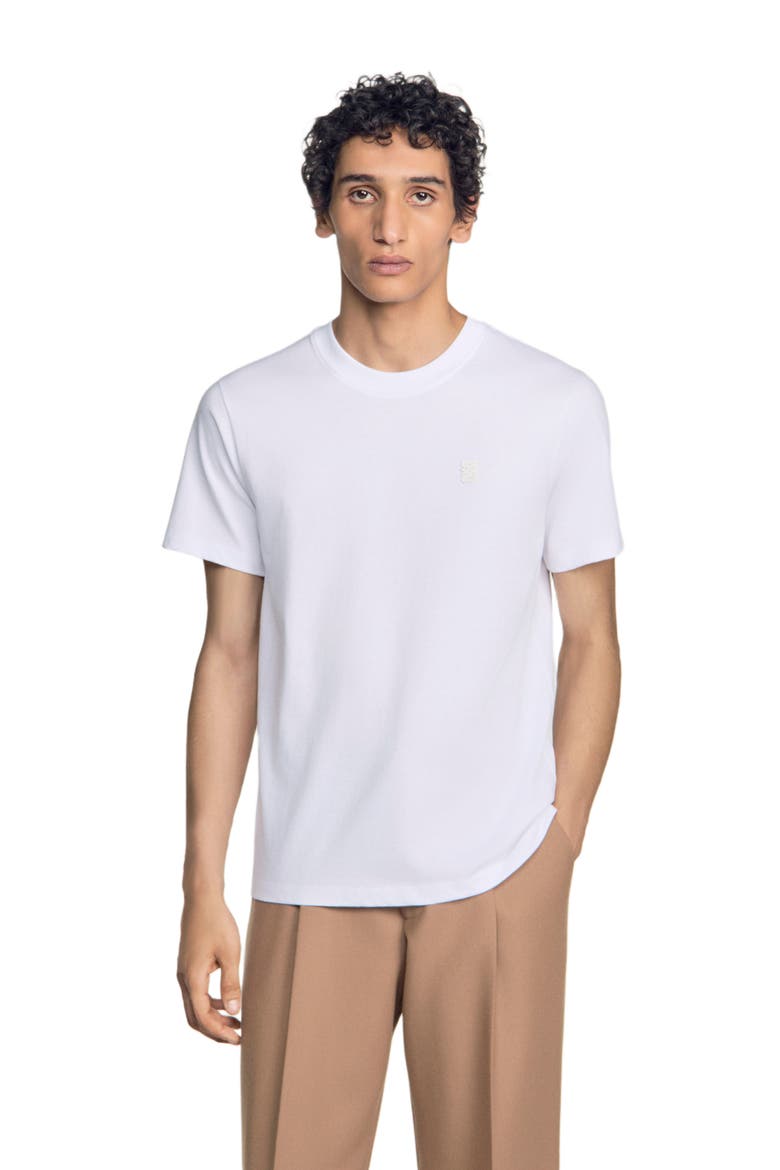 Cotton logo T-shirt, Alternate, color, White