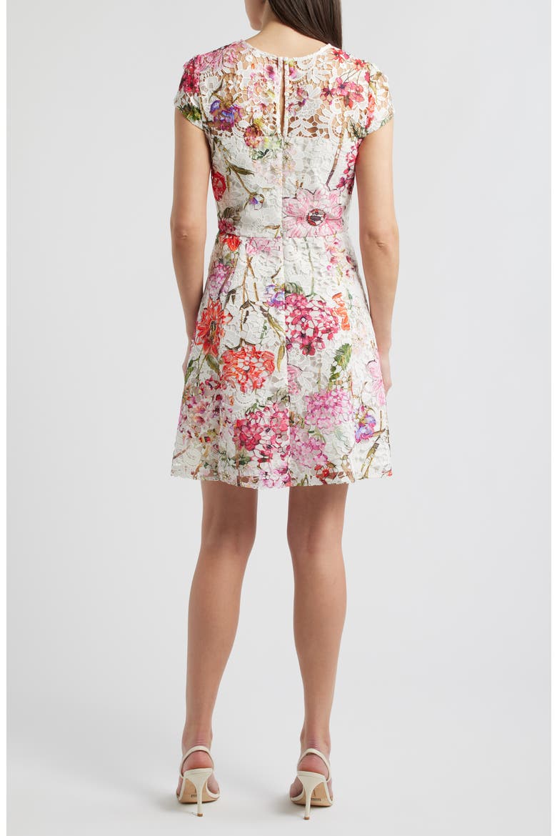 Floral Lace Sheath Dress, Alternate, color, IVORY MULTI
