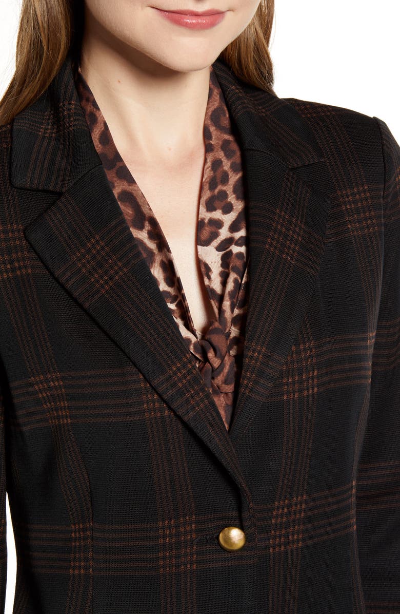 Ming Wang Check Knit Jacket, Alternate, color, 