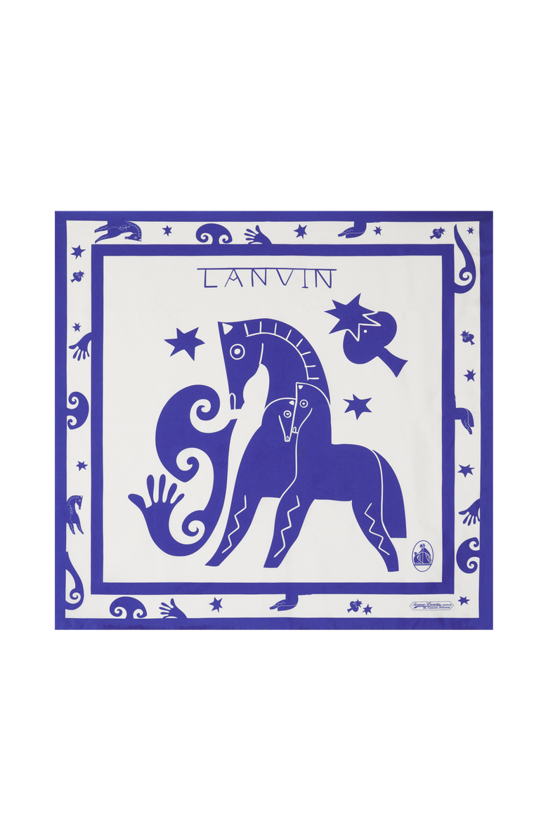 Lanvin Lunar Year Print Silk Scarf, Main, color,