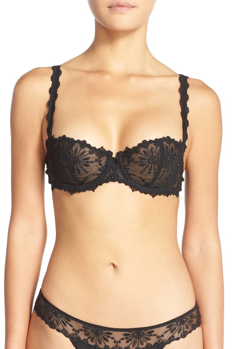 Intimates 'Vendôme' Underwire Demi Bra, Main, color, BLACK