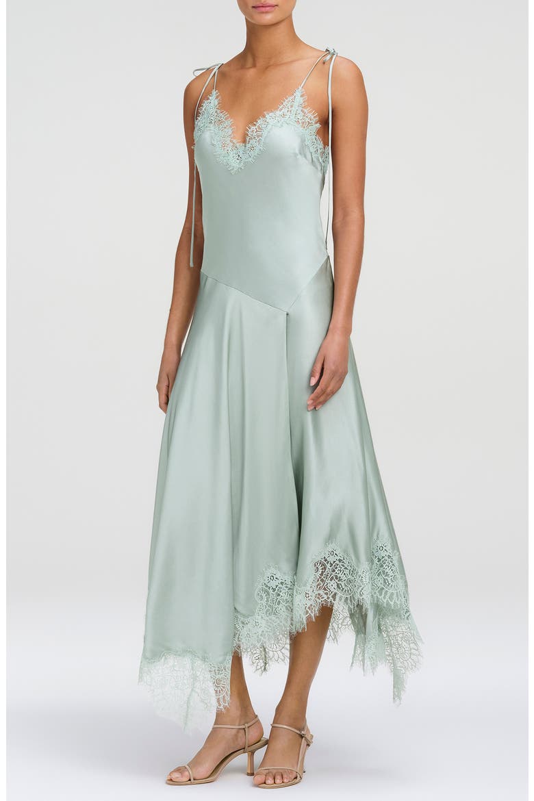 Aleena Lace Trim Midi Slipdress, Alternate, color, PALE JADE/ PALE JADE