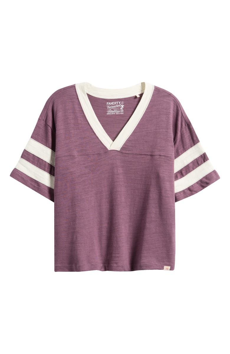 Varsity Stripe Organic Cotton T-Shirt Faherty