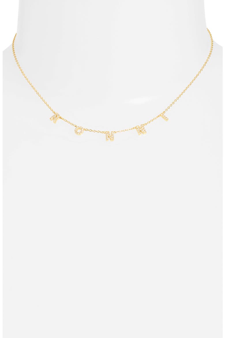 It's All in a Name Pav	 Initial Necklace, Alternate, color, GOLD/SILVER