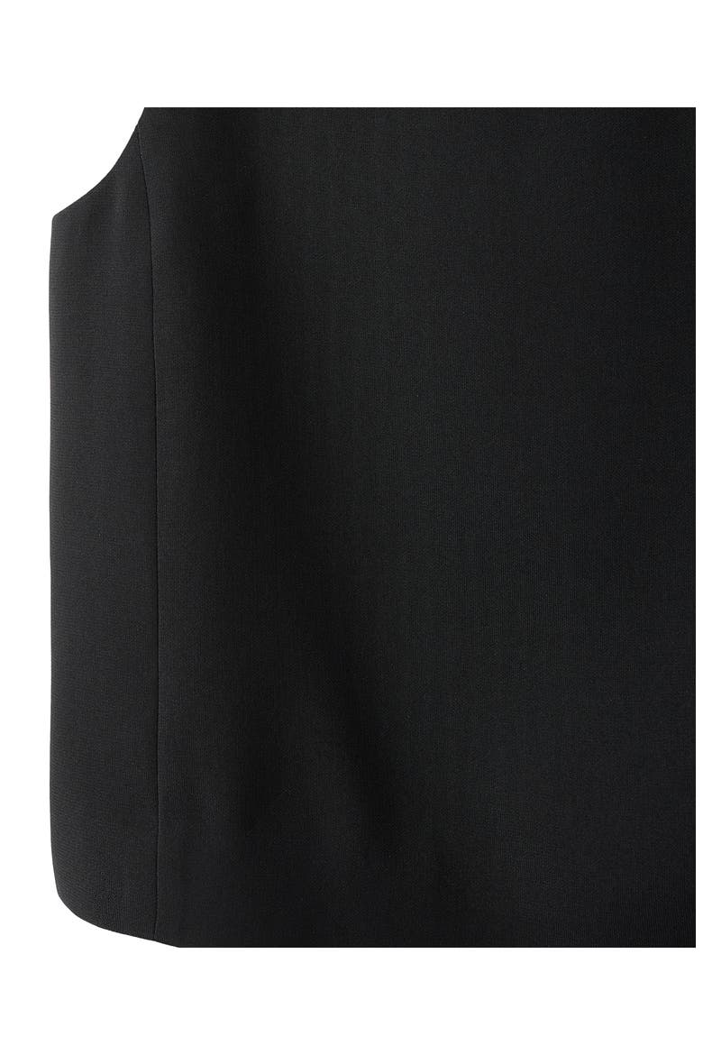 Round Neck Sleeveless Suiting Top, Alternate, color, BLACK