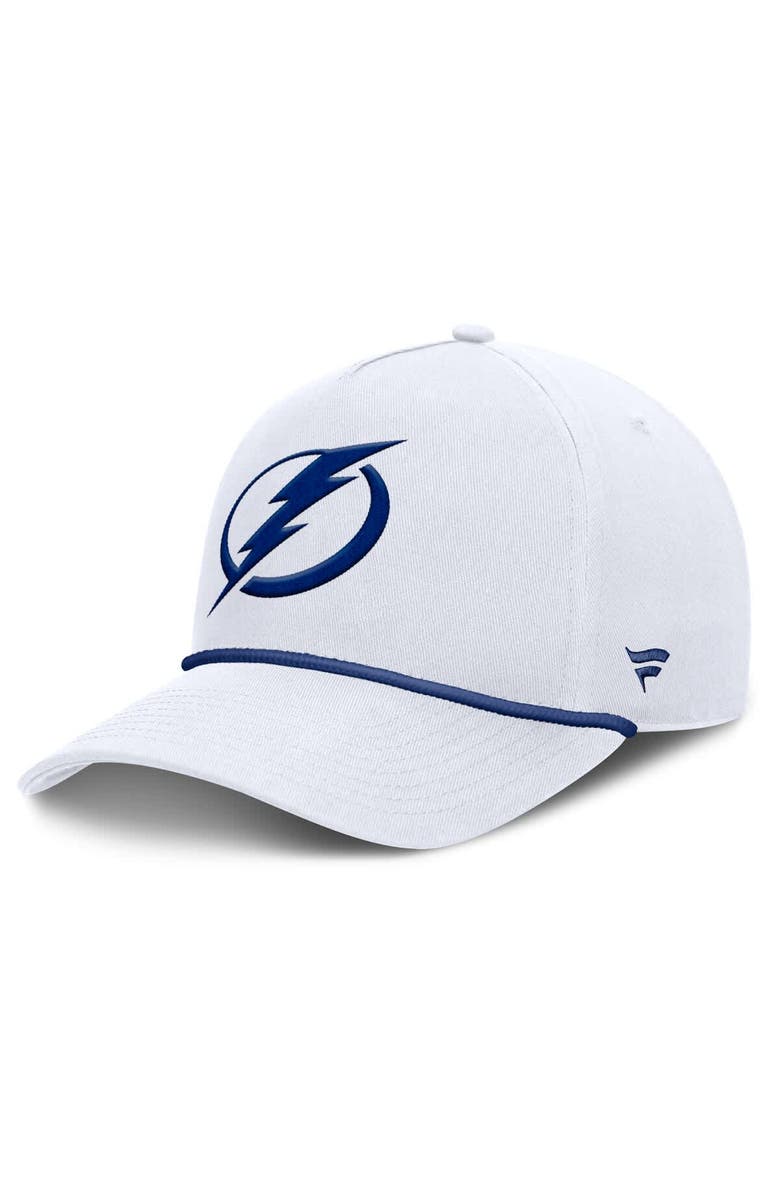 FANATICS Men's Fanatics White Tampa Bay Lightning Rope A-Frame Adjustable Hat, Main, color, 