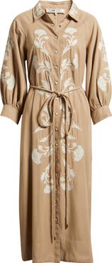 THE GREAT. & Stetson The Western Herd Midi Shirtdress