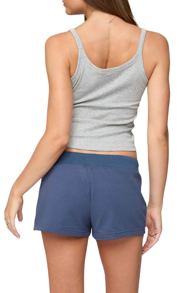 EDIKTED Basic Babe Crop Stretch Cotton Camisole, Alternate, color, Gray-Melange