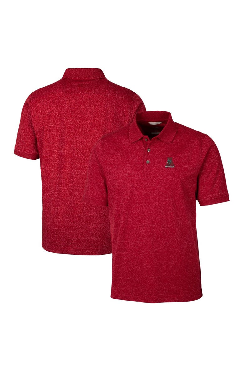 Cutter & Buck Men's Cutter & Buck Crimson Alabama Crimson Tide Advantage Space Dye Tri-Blend Polo, Main, color,