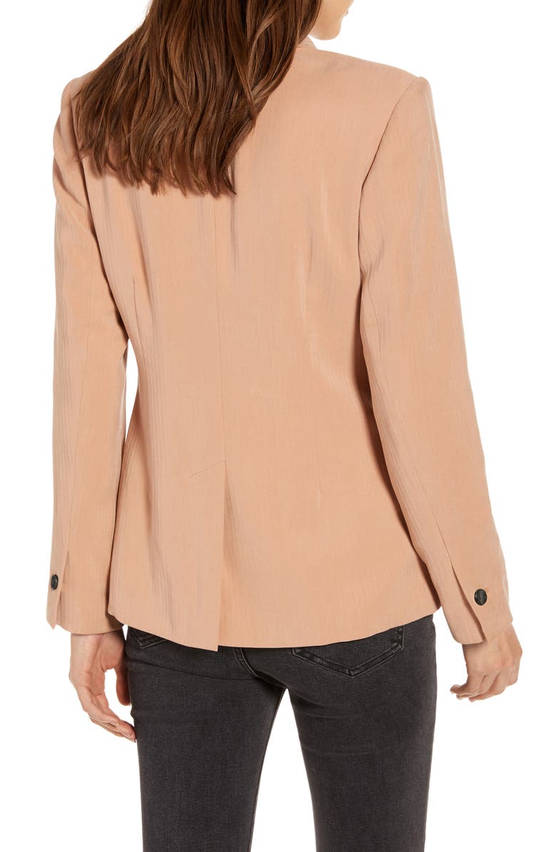 Something Navy Drapey Double Breasted Blazer, Alternate, color,