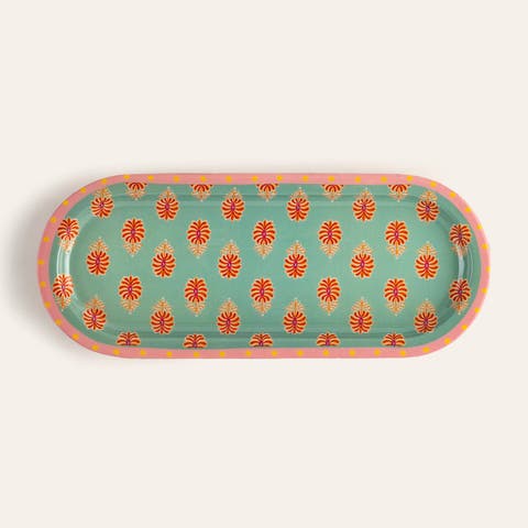 Lakri Oval Wood Serving Board Entertaining Artisan