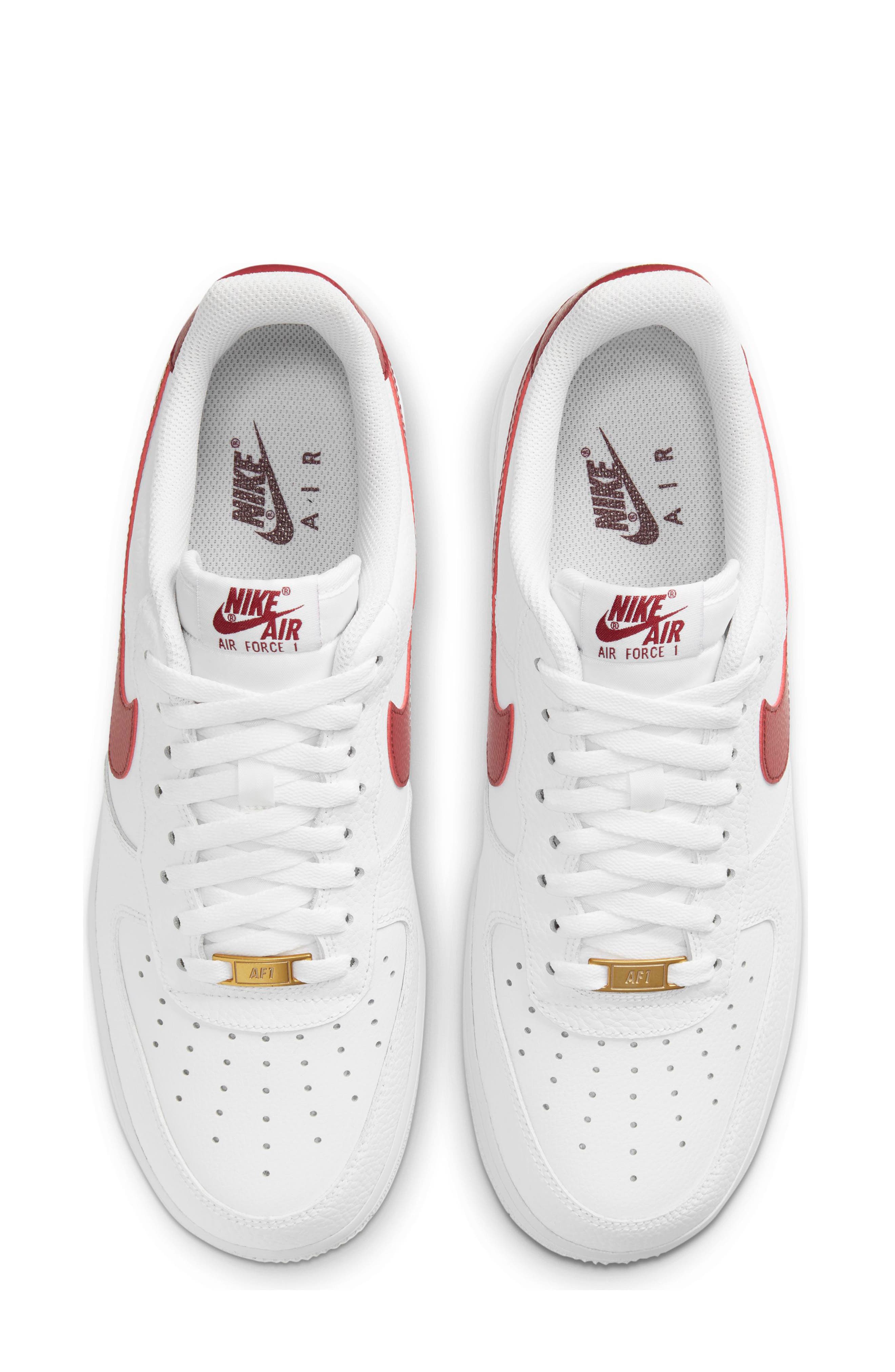 Air Force 1 '07 Sneaker, Alternate, color, WHITE/ TEAM RED-WHITE
