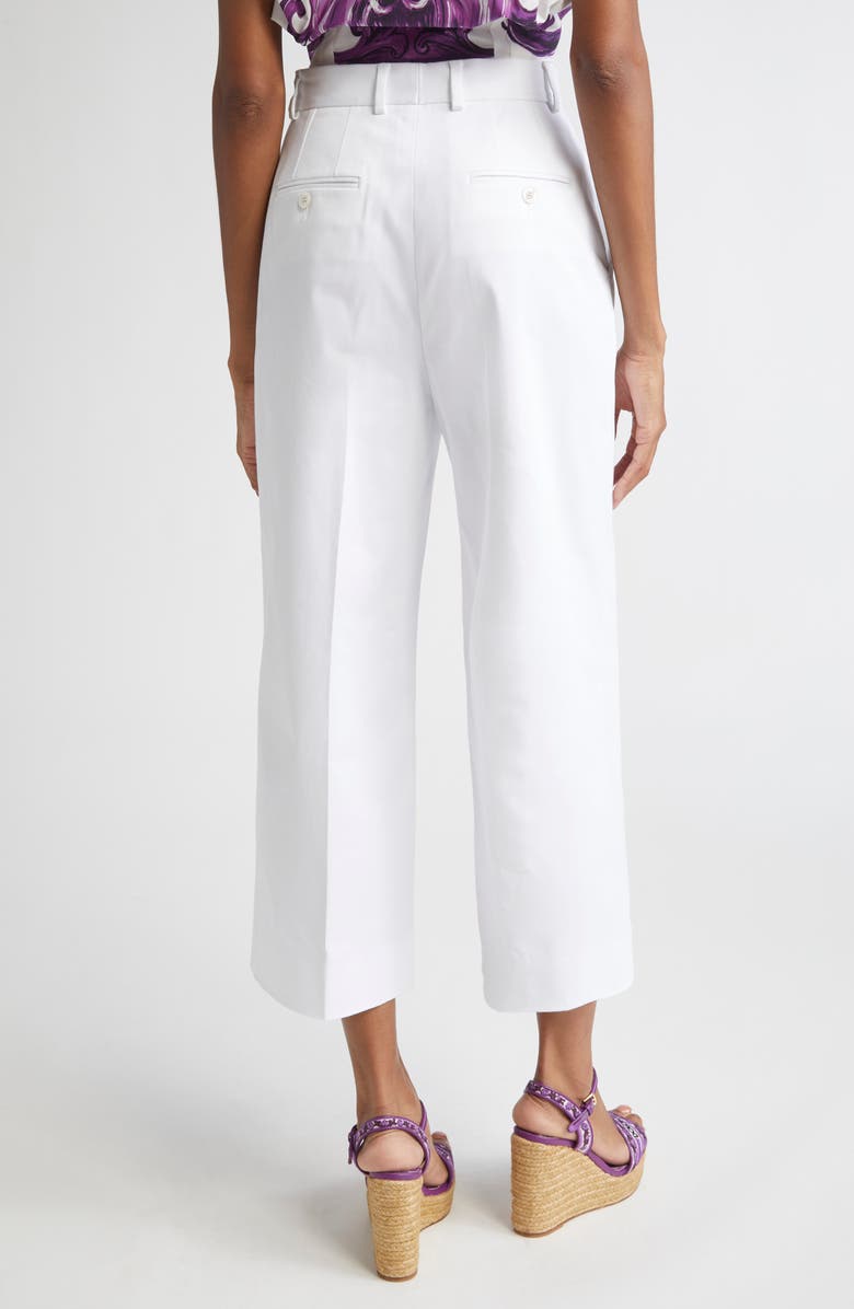 Dolce&Gabbana Stretch Cotton Pants, Alternate, color, W0800 Bianco Ottico