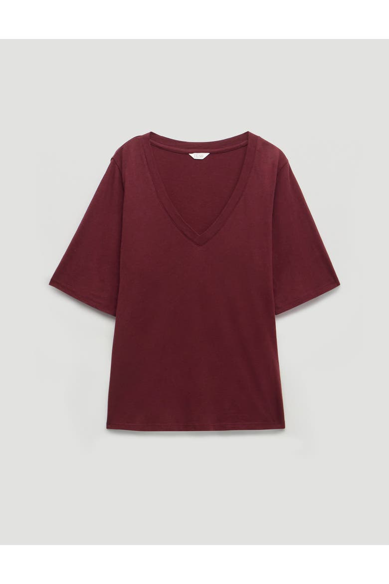 Reece V-Neck Drapey T-Shirt, Alternate, color, Candy Pink