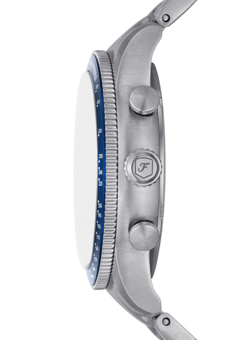 Sport Tourer Bracelet Chronograph Watch, 42mm, Alternate, color, SILVER/BLUE