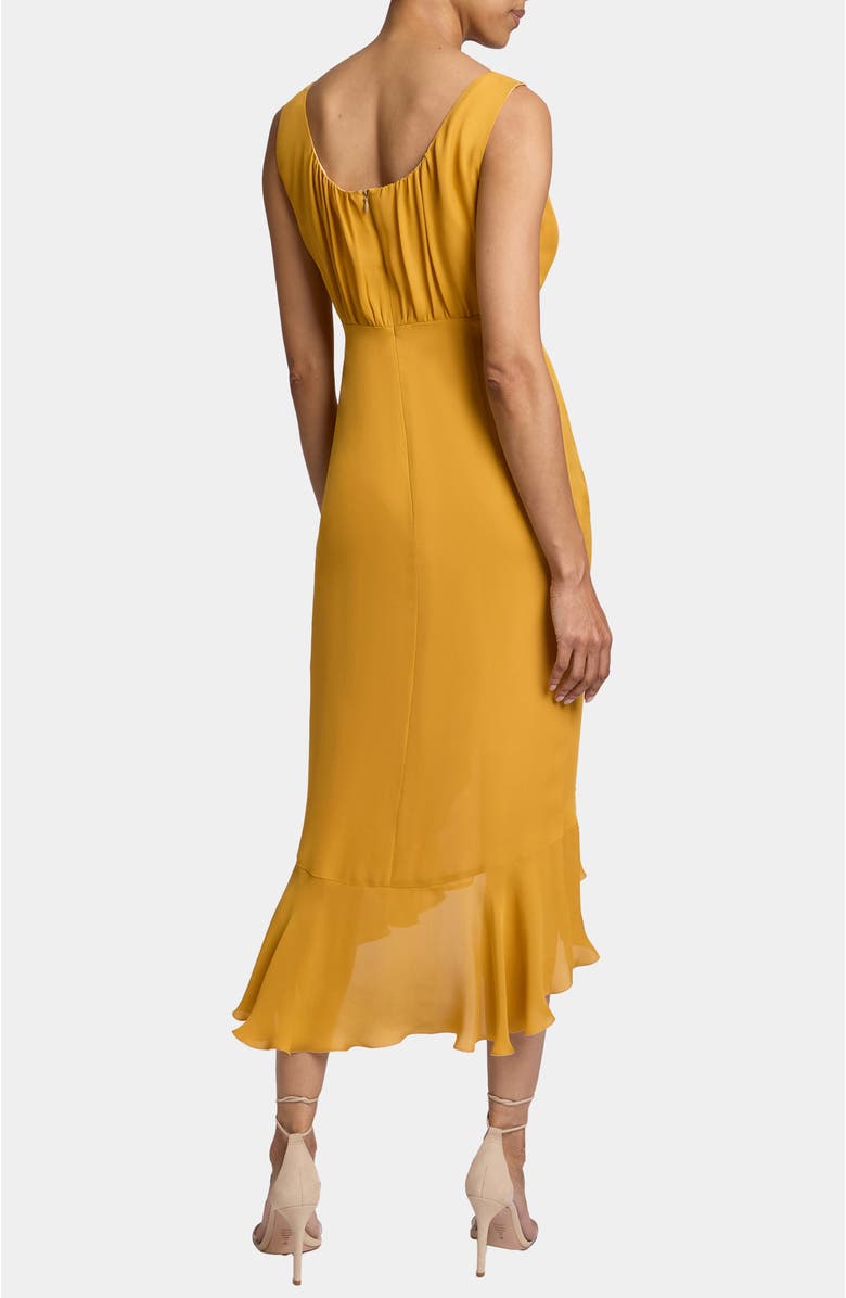 Santorelli RINA Sleeveless Dress in Silk Georgette, Alternate, color, Mango