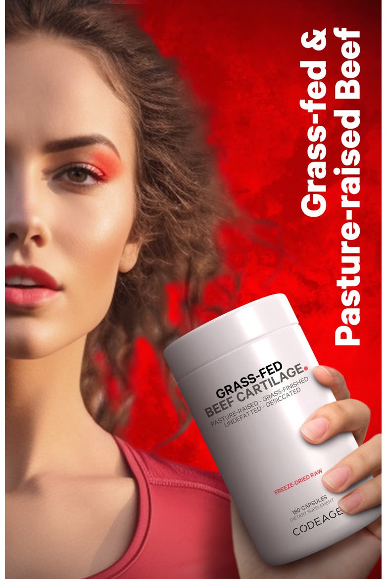 Grass-Fed Beef Cartilage + Liver Glandular Supplement, Alternate, color, White