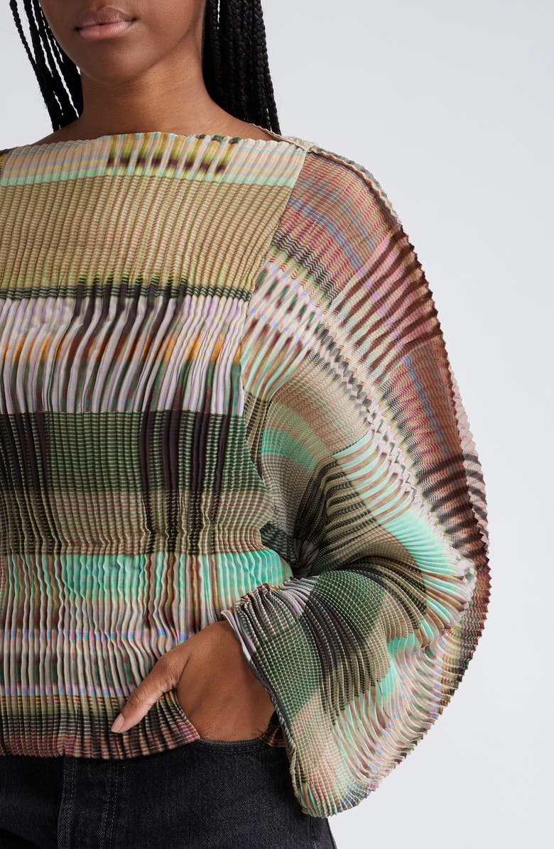 Julia Heuer Rana Plissé Pleated Top, Alternate, color, 