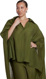 ELOQUII Semi Sheer Kaftan Top