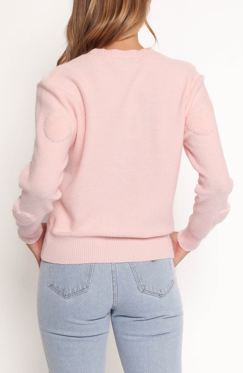 Petal & Pup Orlenda Heart Sweater, Alternate, color, Pale Pink