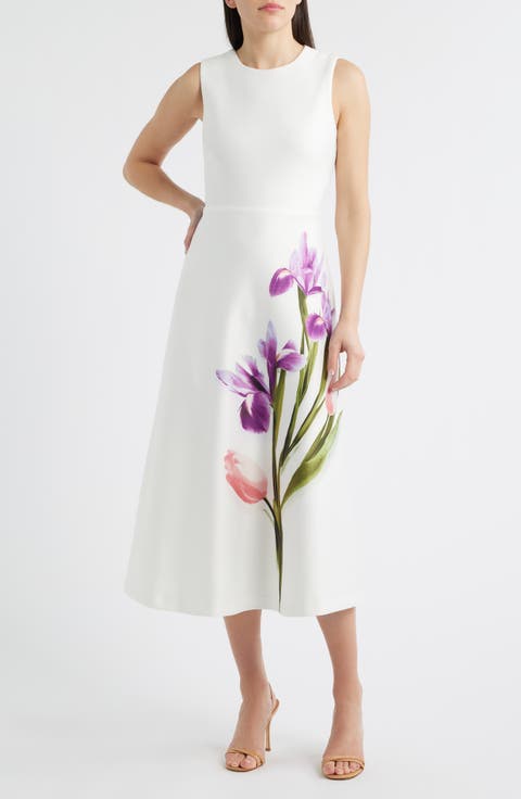 Floral A-Line Midi Dress (Regular & Petite)
