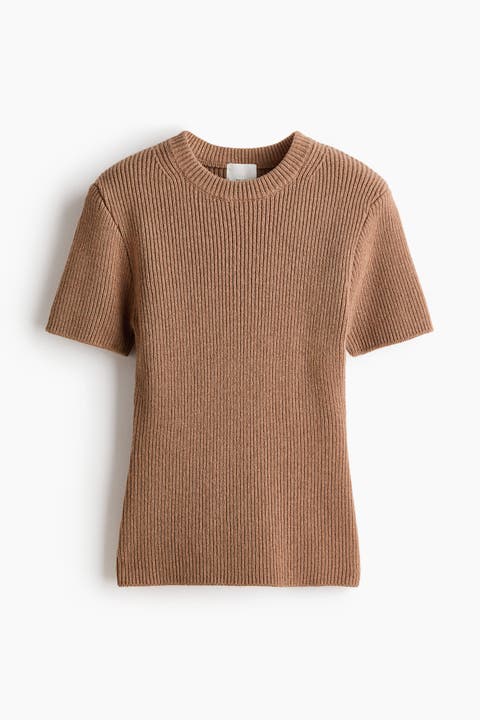 Wool-blend T-shirt