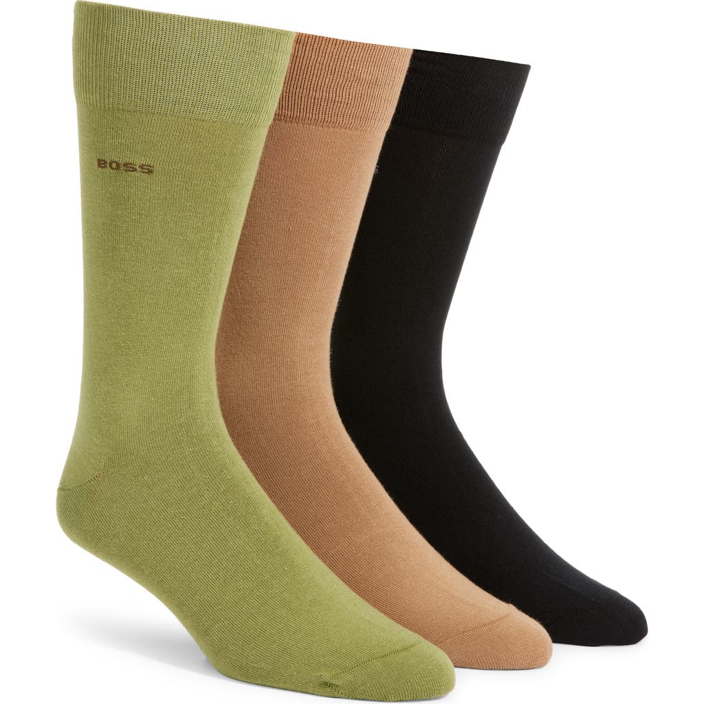 Shop Hugo Boss Boss Assorted 3-pack Crew Socks