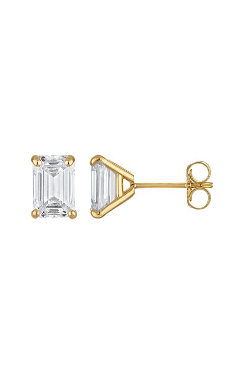 14K Gold Lab Grown Diamond Stud Earrings