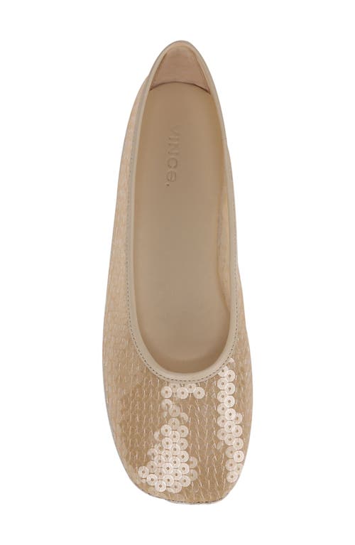 Vince Leah Sequin Ballet Flat In Brown