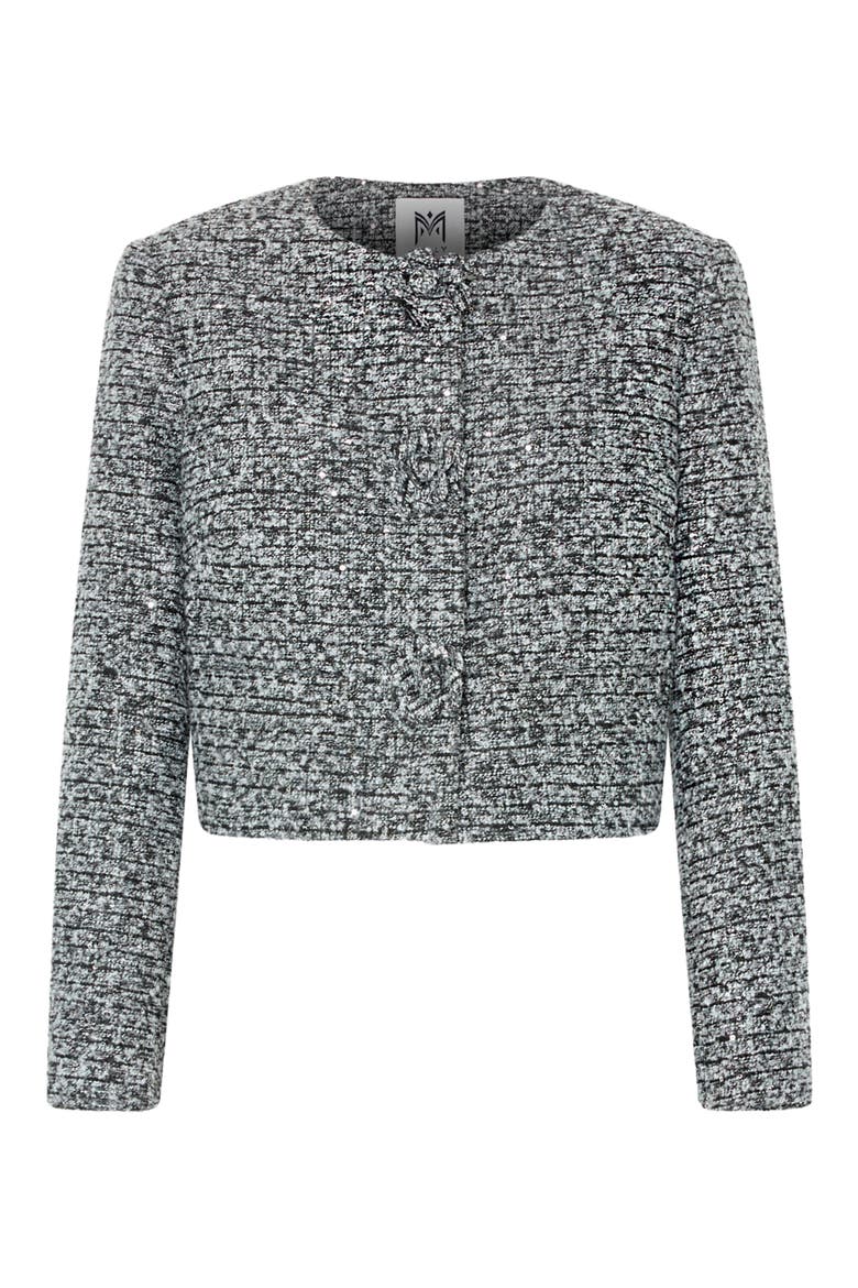 Selena Cropped Jacket, Main, color, GREY MULTI