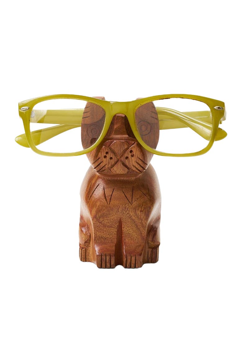 Dog Eyeglass Holder Stand, Main, color, Brown