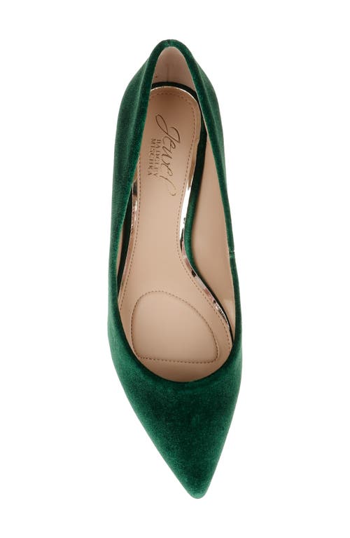 Jewel Badgley Mischka Enola Pointed Toe Kitten Heel Pump